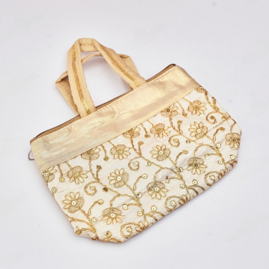 Picture of Zari Border embroidery bags(set of 10 pcs)